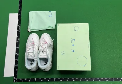 Panda shoes OW arrow couple sneakers color matching thick-soled casual white shoes cf29 — Sneakers — photo 1