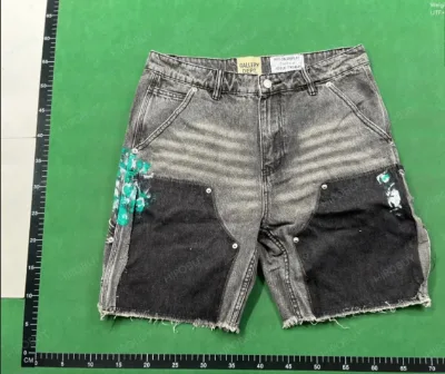 SP-1-Paint-Splashing Style Graffiti Slightly Flared Stitching Ripped Leisure Loose Jeans Long Pants WhatsApp 86 15059946155 — Pants — photo 1